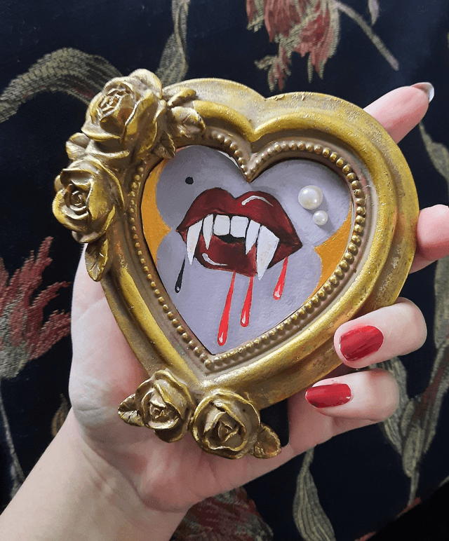 Peinture - Vampire kiss 